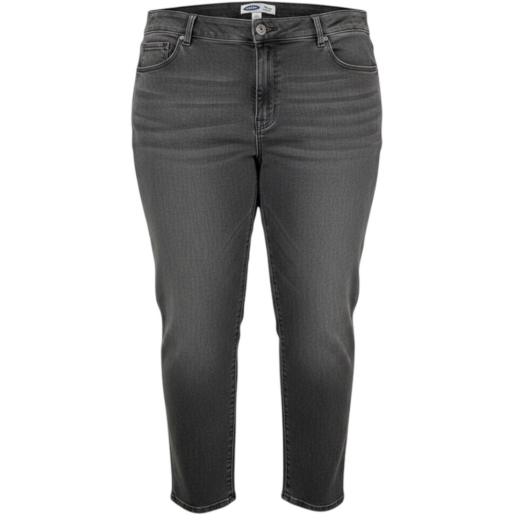 Old Navy Women Plus 24 Rockstar Super Skinny Gray Built-In Warm Stretch Jeans